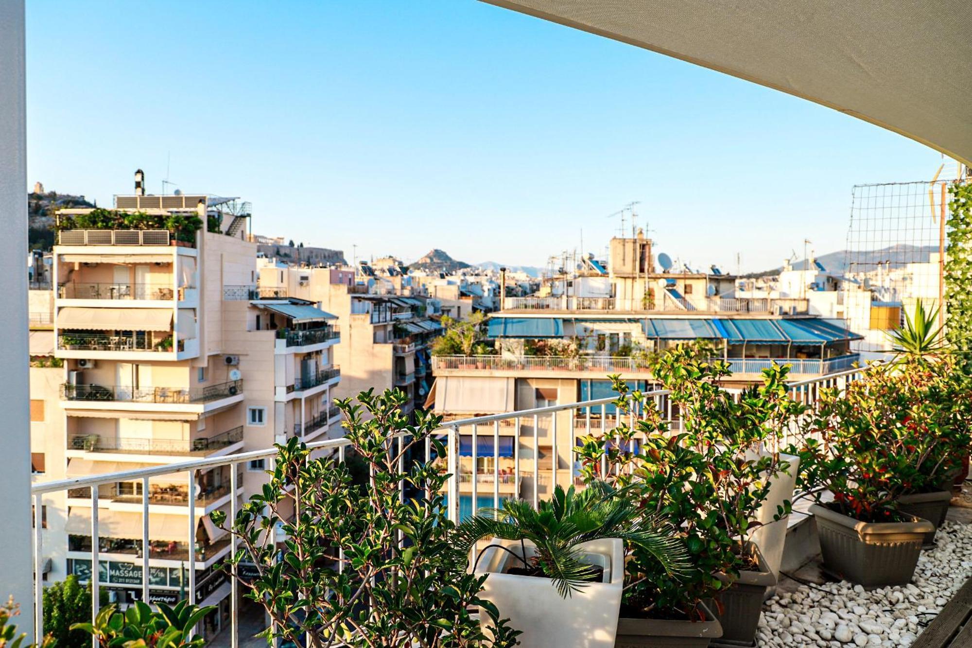 Renovated Apartment With Roof Garden Access, 15 M Walk To Acropolis Athens Ngoại thất bức ảnh
