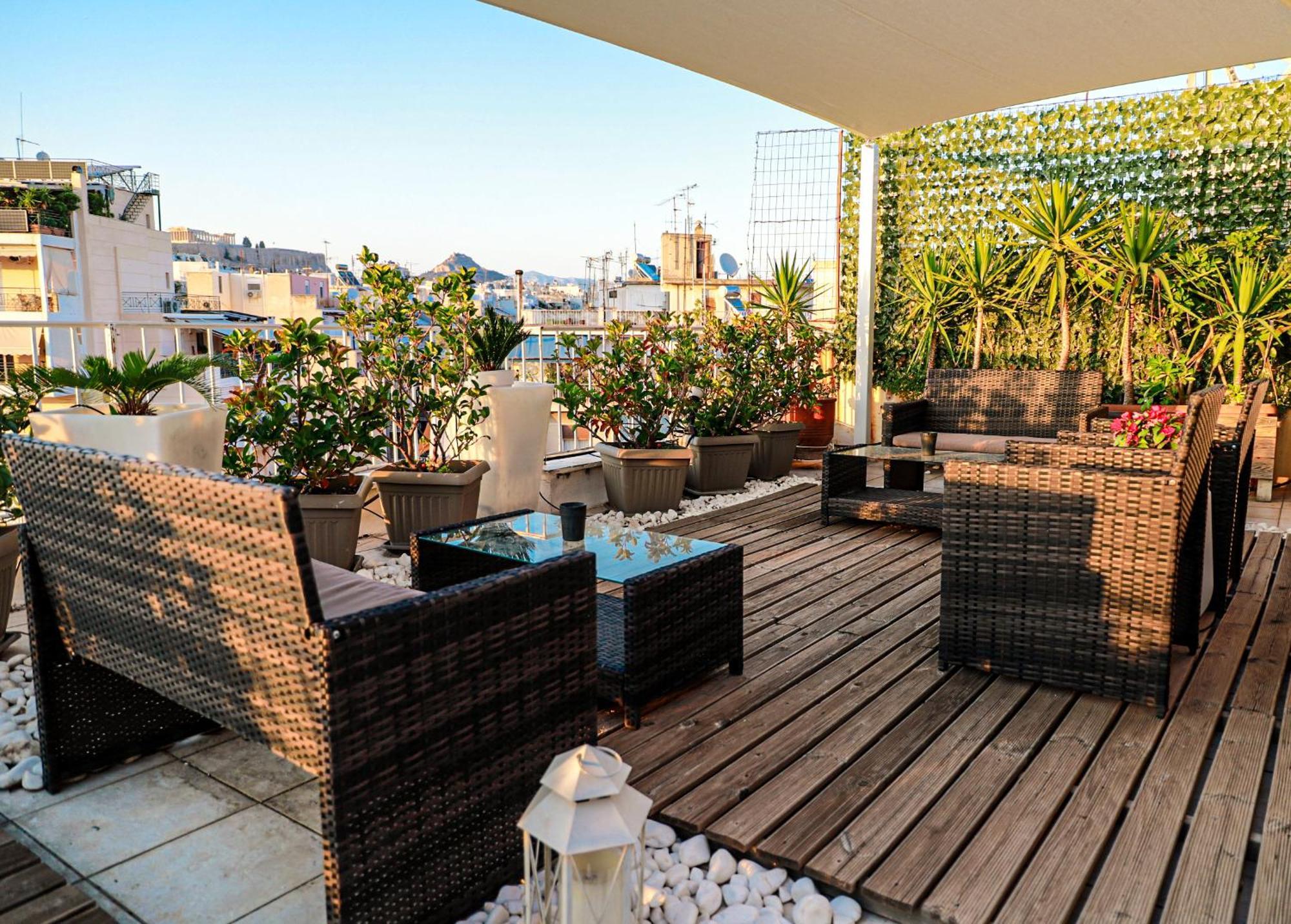 Renovated Apartment With Roof Garden Access, 15 M Walk To Acropolis Athens Ngoại thất bức ảnh